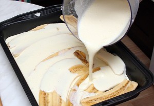 бананы с творогом и йогуртом