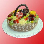 Торт корзина к юбилею