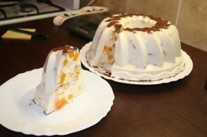 Бланманже с персиками